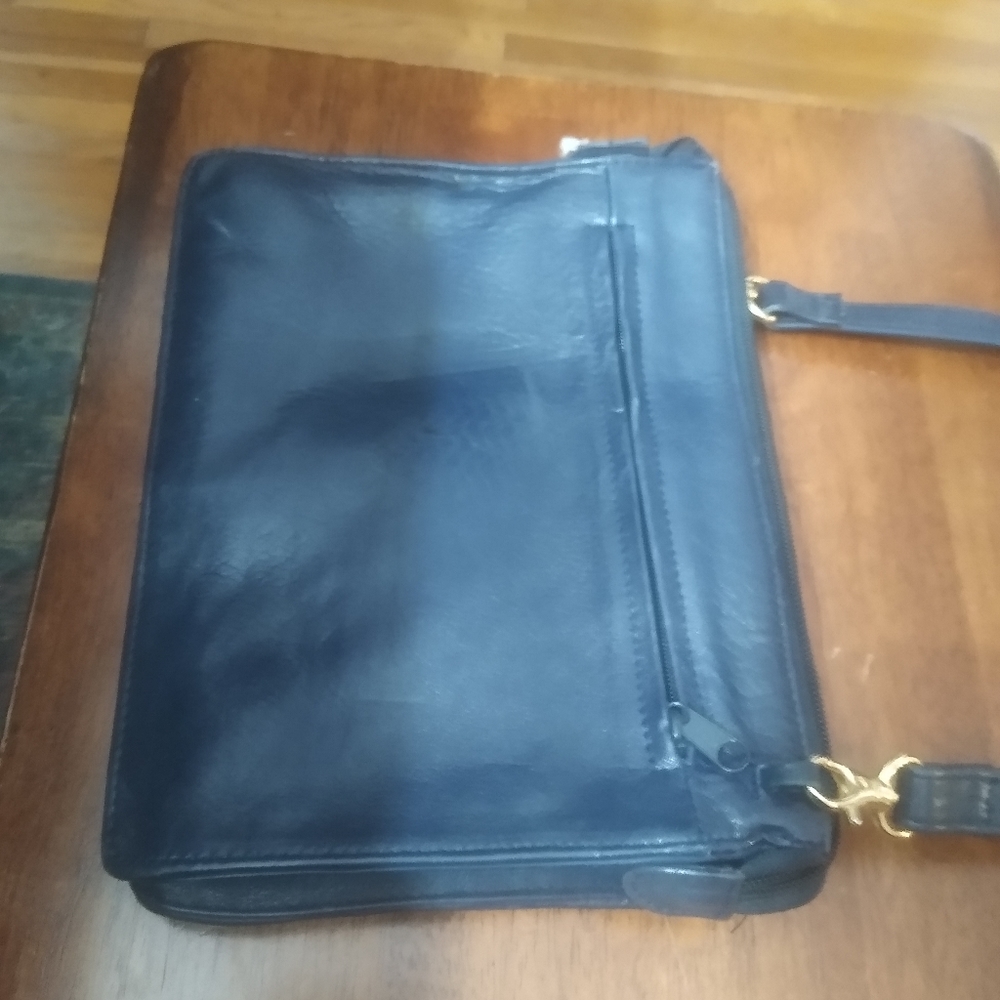 Vintage Blue leather tignanello shoulder purse